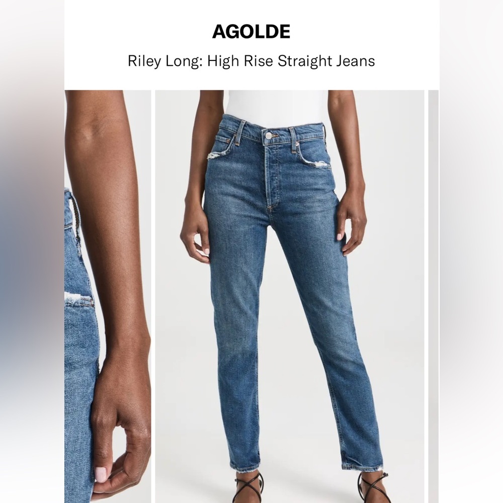 AGOLDE Riley Long High Rise Straight Jean - Picture 8 of 8